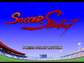 Soccer Shootout title screen for Super Nintendo